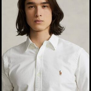 Ralph Lauren Blake Shirt Mens XL White Button Down Oxford Long Sleeve Cotton
